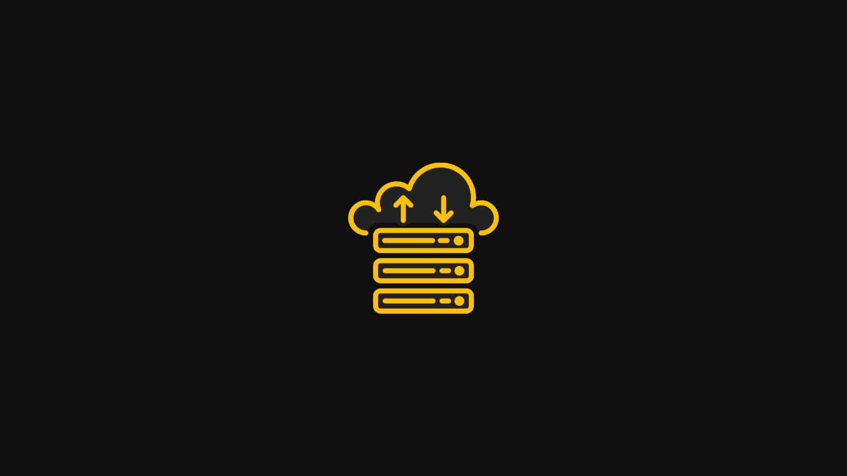 sever icon with cloud