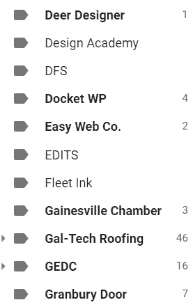 Gmail Folders Labels