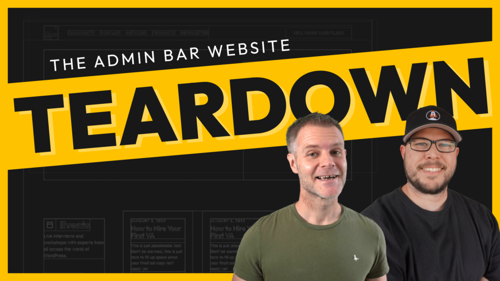 TAB Teardown Promotional image with portraits of Kyle Van Deusen and Dave Foy.