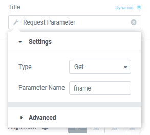 Request Parameter Settings