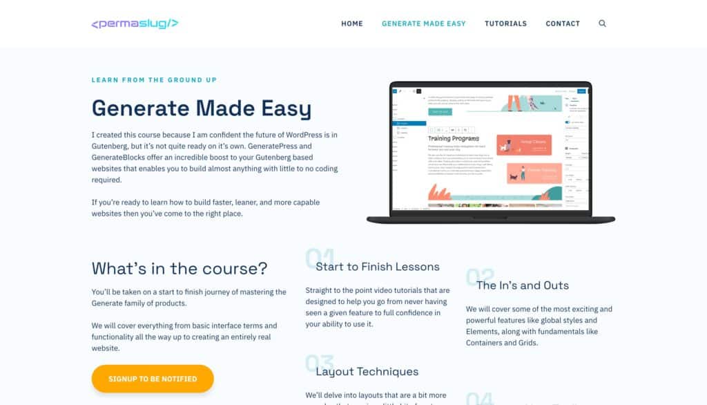 GeneratePress & GenerateBlocks Course - Generate Made Easy