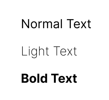 3 fonts with bigger steps between the weights to show their contrast