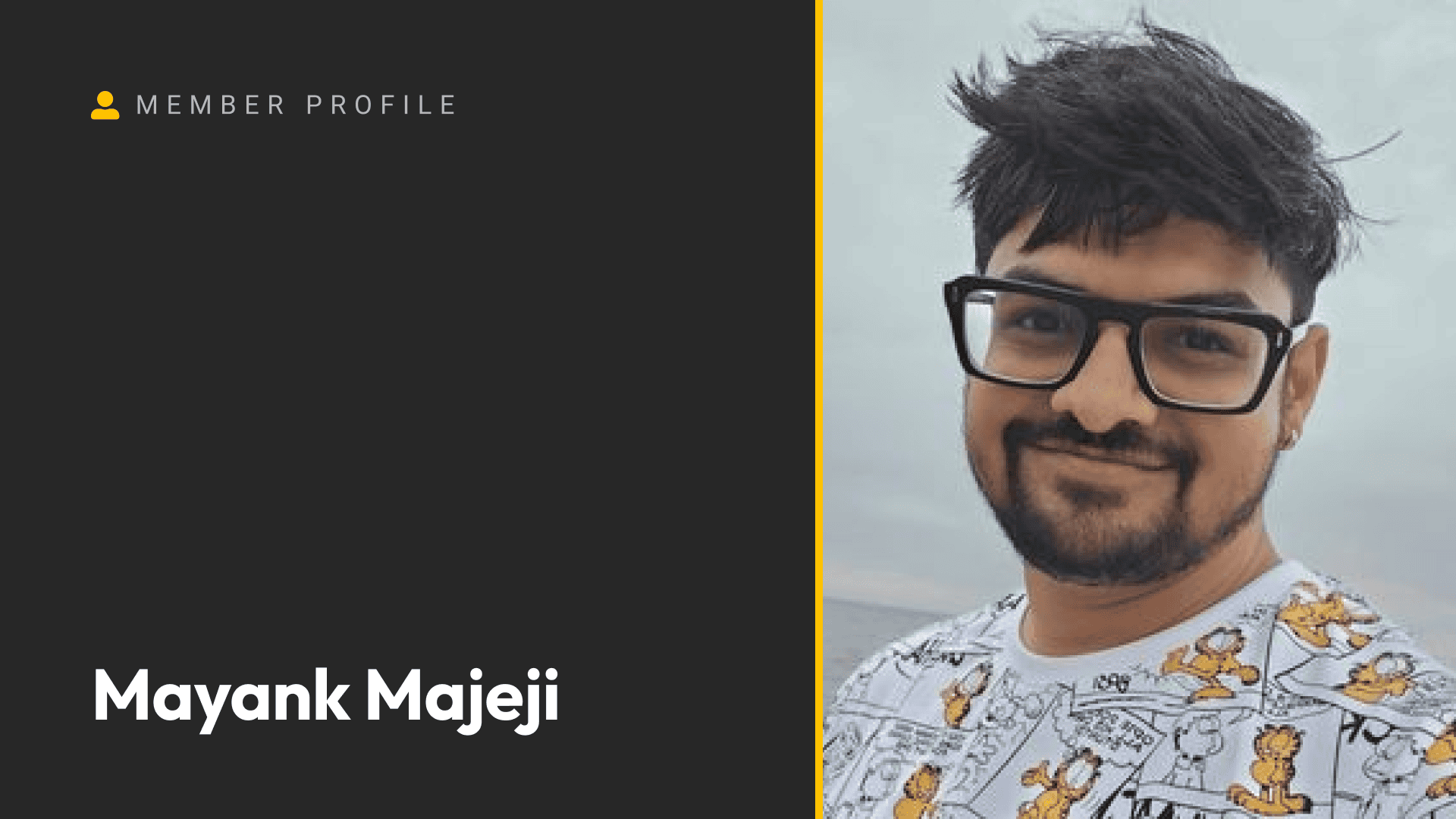 A smiling man with glasses and a patterned shirt, member profile on The Admin Bar website.