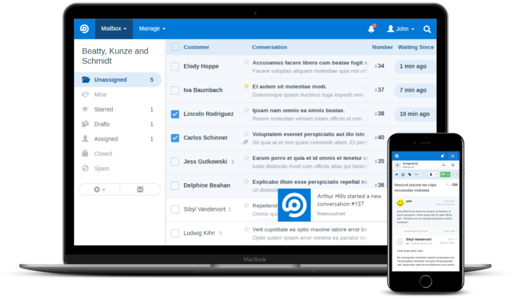 The Admin Bar: Manage your email conversations efficiently on desktop and mobile.