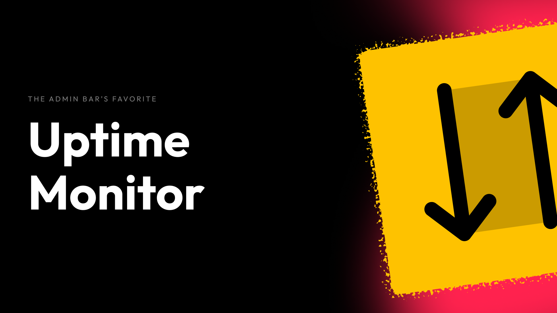 Logo of The Admin Bar's Uptime Monitor tool with arrows indicating monitoring.