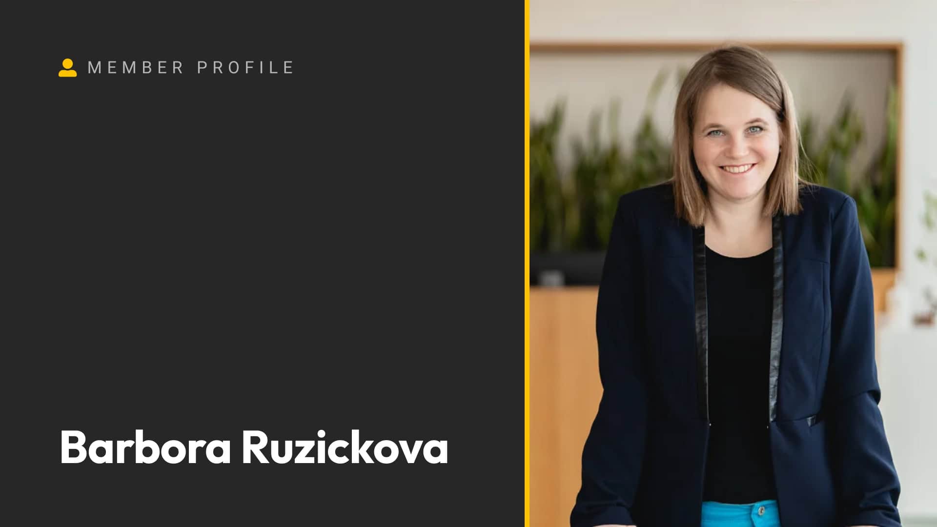 Portrait of Barbora Ruzickova smiling in a professional setting.