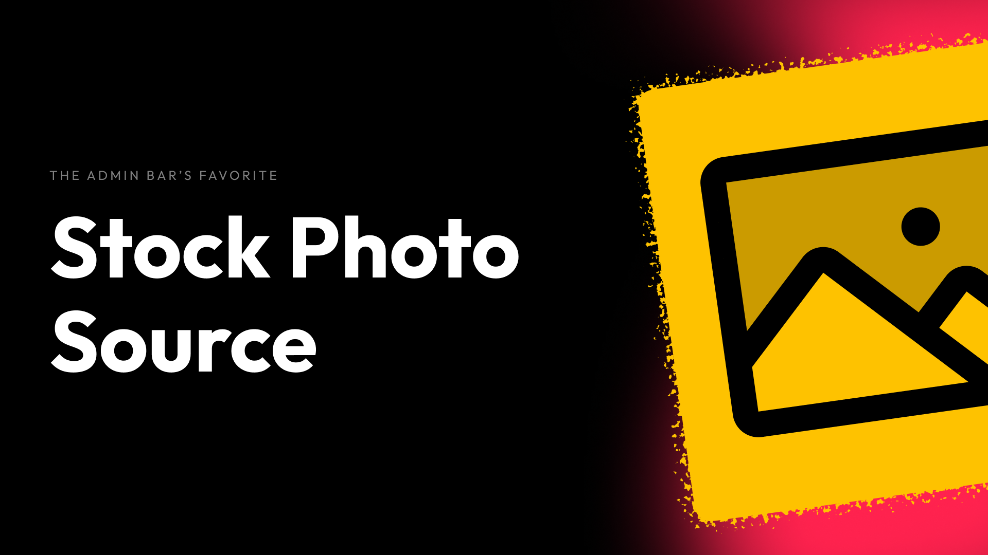 Illustration of a photo icon with a yellow background and black border.