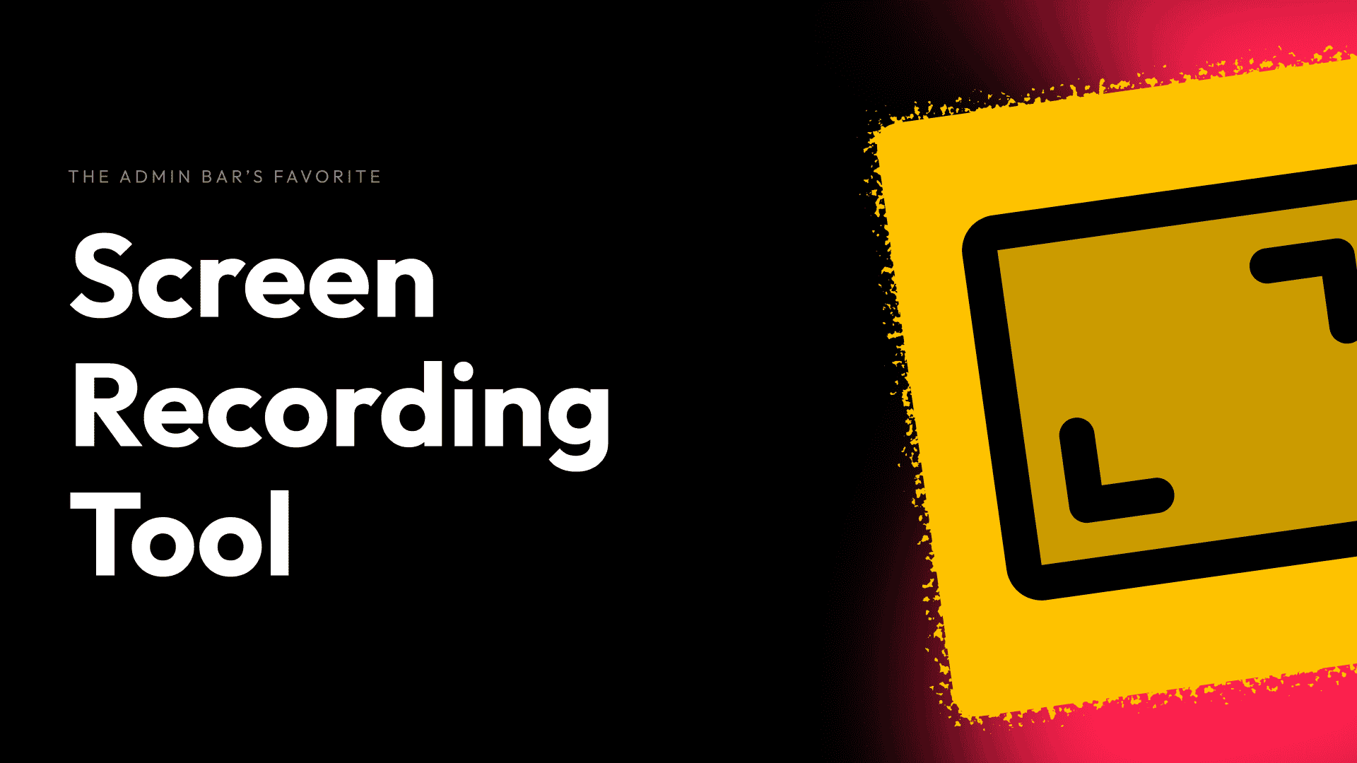 Illustration of a screen recording icon with a yellow background and black border.